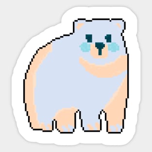 Polar Prowess: Pixel Art Design for Nature-Inspired Outfits Sticker